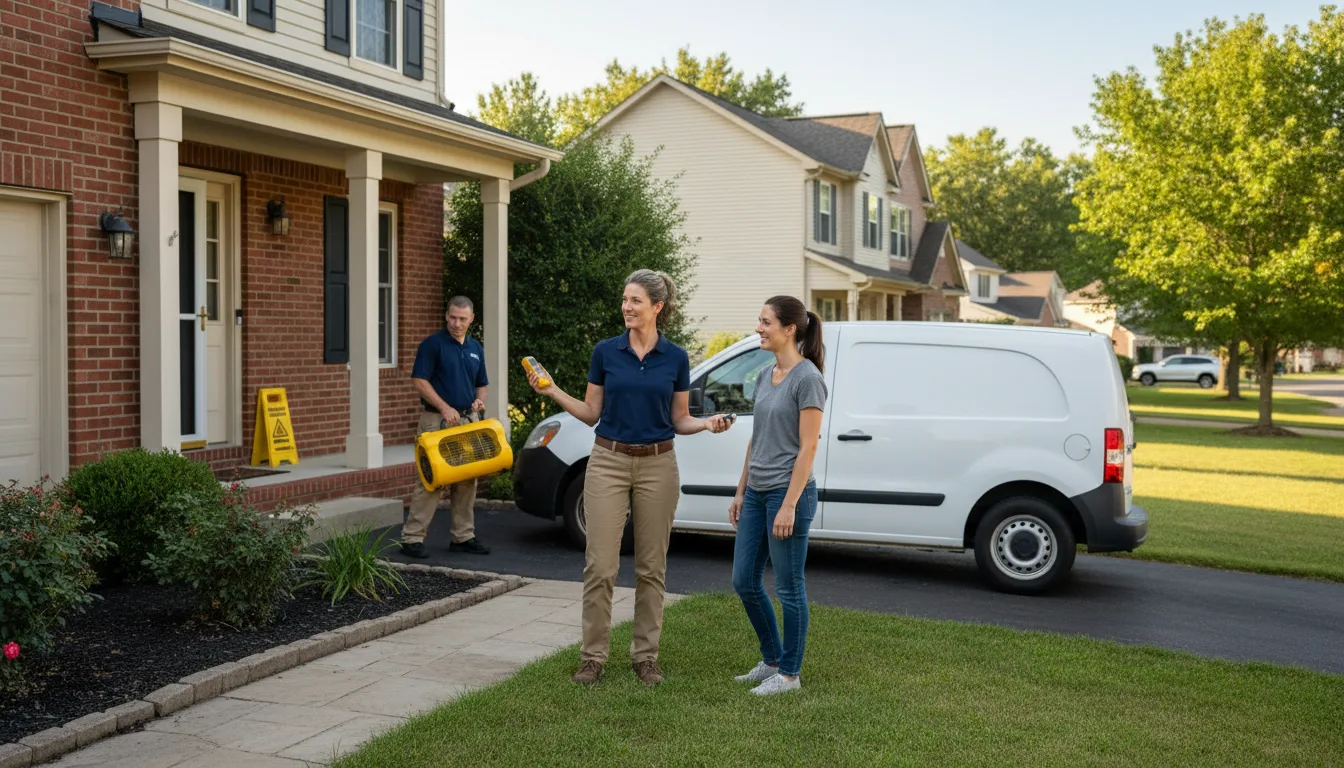 Residential water damage restoration in North Apollo, PA